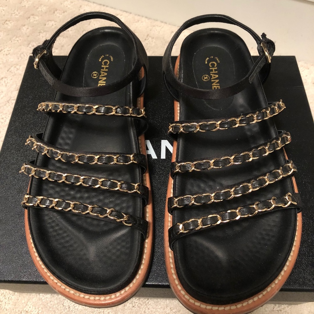 Chanel chains sandals